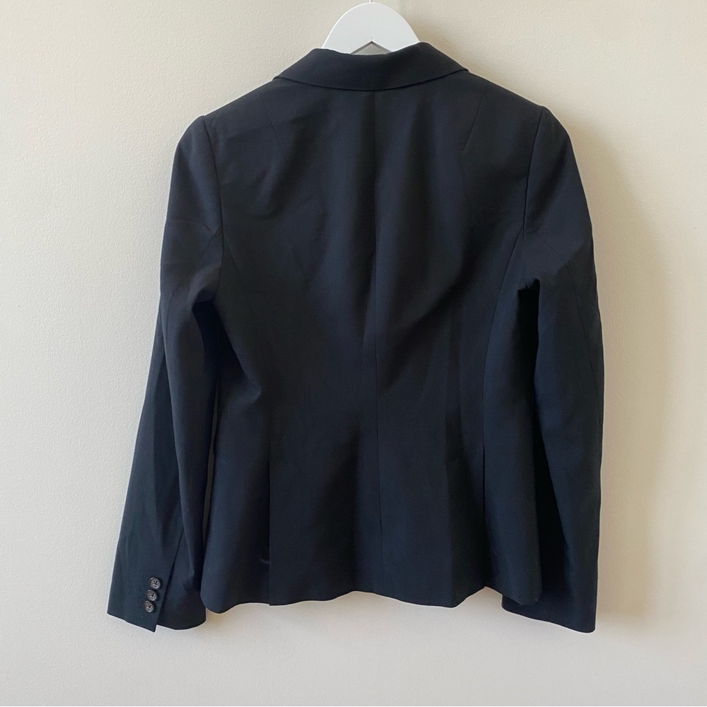 Banana Republic Black Blazer Wool Blend Stretch Women’s Size 4 - Picture 4 of 5